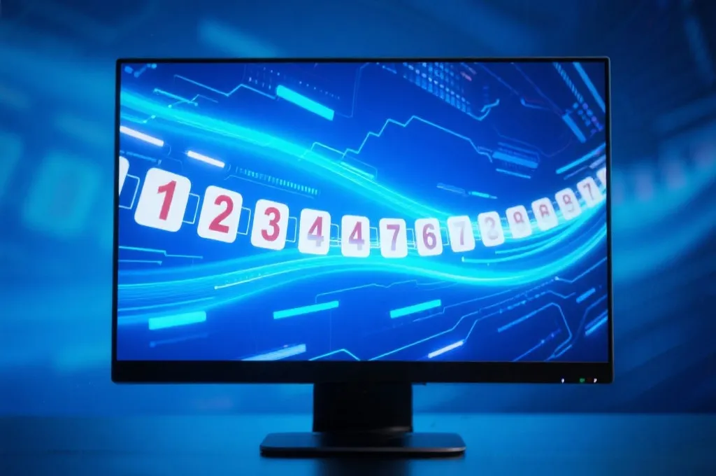 数据流与屏幕上展示的开奖号码,科技感十足